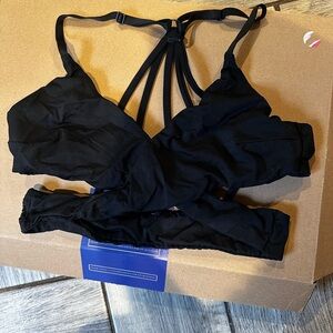 Pink Victoria's Secret Black Strappy Bralette